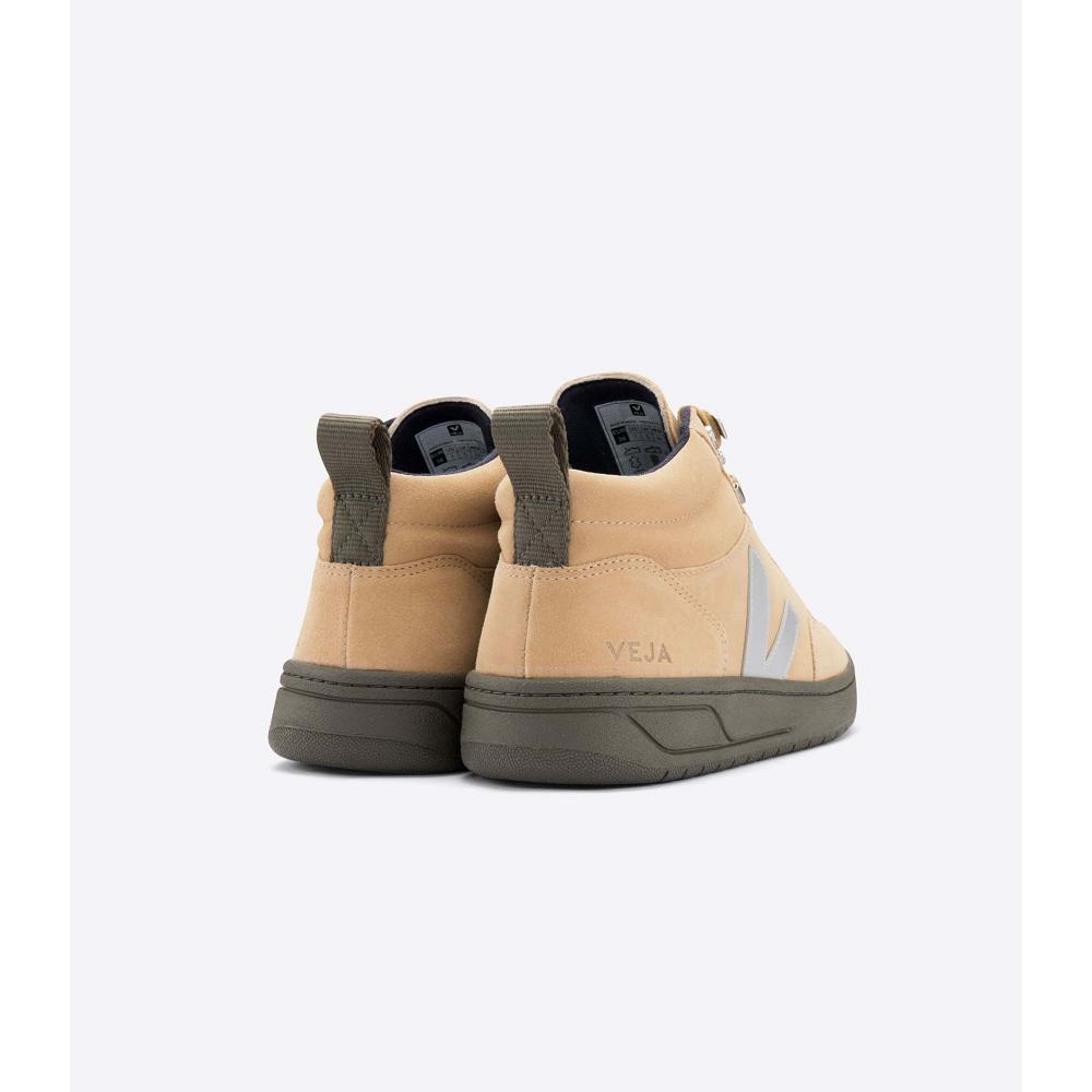 Veja RORAIMA SUEDE Men's High Tops Khaki | CA 108OKI